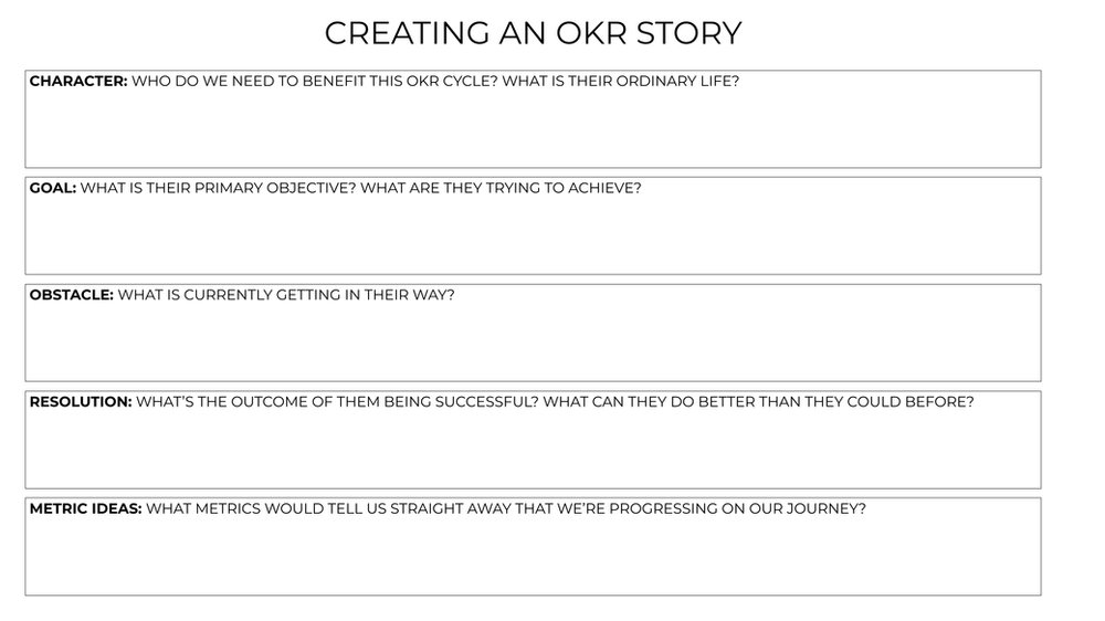 Creating an OKR Story